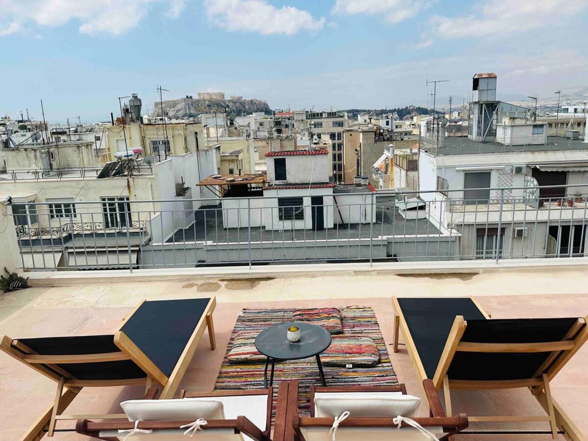 200Mbps Wifi - Penthouse With Acropolis View Apartment Atena Exterior foto